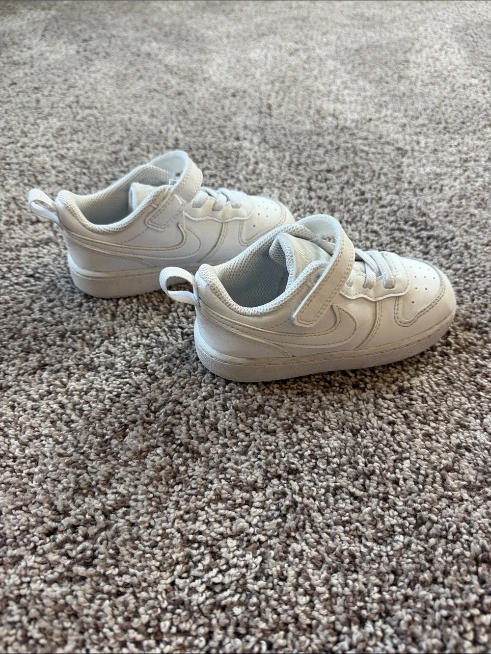 Nike Kids White Velcro Low-Top Sneakers